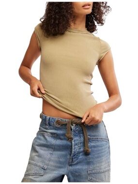 Free People | We The Free “Ever Had” Cap Sleeve Cotton Fitted T-Shirt